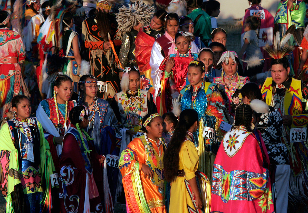 Rocky Boy Powwow Grand Entry, Montana, 2005. MS 426 Ken Blackbird Collection. P.426.05372