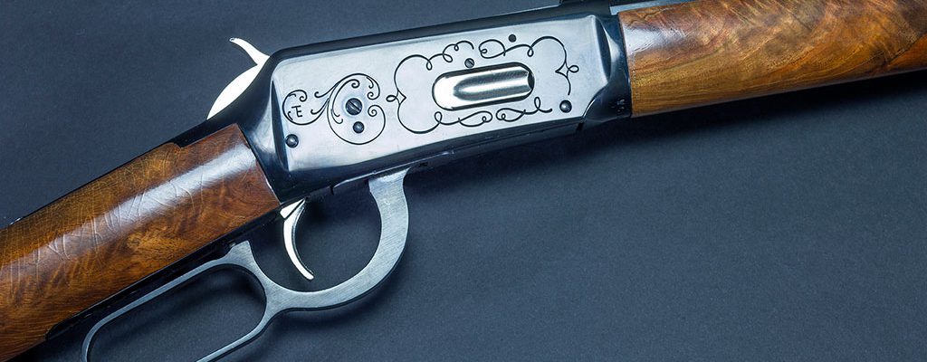 A Treasure from Our West: Buffalo Bill commemorative rifle, Winchester. 1.69.2160 (detail)