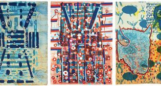 John Hitchcock works: "Treasure Lake," "Rabbit Hill," and "Quanah Parker Trailway,"