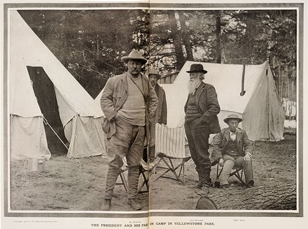 The President and His Party in Camp in Yellowstone Park. 1903, The Illustrated Sporting News.
