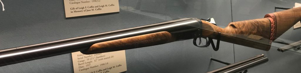 A 10 Gauge New Ithaca Double with 2 and 7/8 inch chambers. Apart from the grade, this is the model of gun that exploded in Zullo's face.