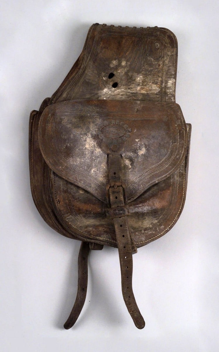 Leather saddle pockets, ca. 1900. Original Buffalo Bill Museum Collection. 1.69.826