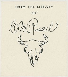 C.M. Russell bookplate.