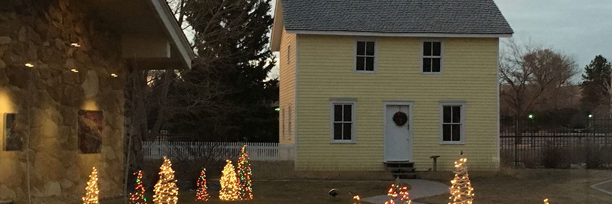 Lighted trees, Greever Garden