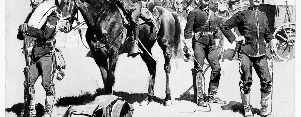This untitled ink wash drawing, apparently from 1894, was submitted for examination in 2004, and the opinion rendered was that it was an original work by Frederic Remington. Image provided by the Remington catalogue raisonné.