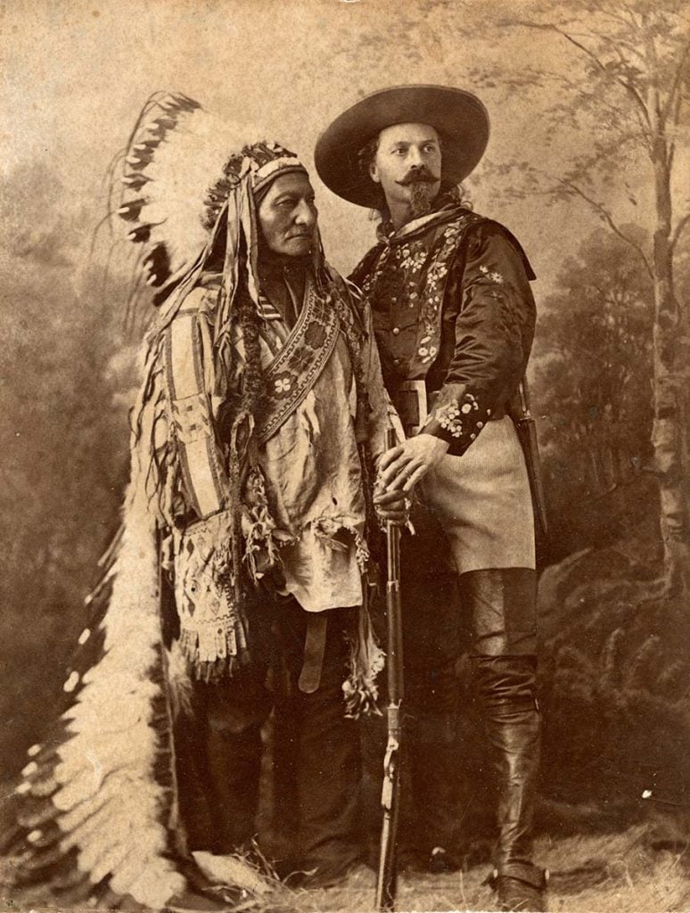 William F. Cody and Sitting Bull, 1885. Photo by Wm. Notman & Son, Montreal. MS6 William F. Cody Collection, McCracken Research Library. P.69.1477