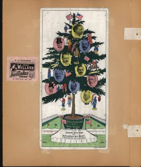 Barnum and Bailey and Buffalo Bill's Wild West show staff Christmas card, ca. 1903. MS006 William F. Cody Collection. MS6.3678.066.00