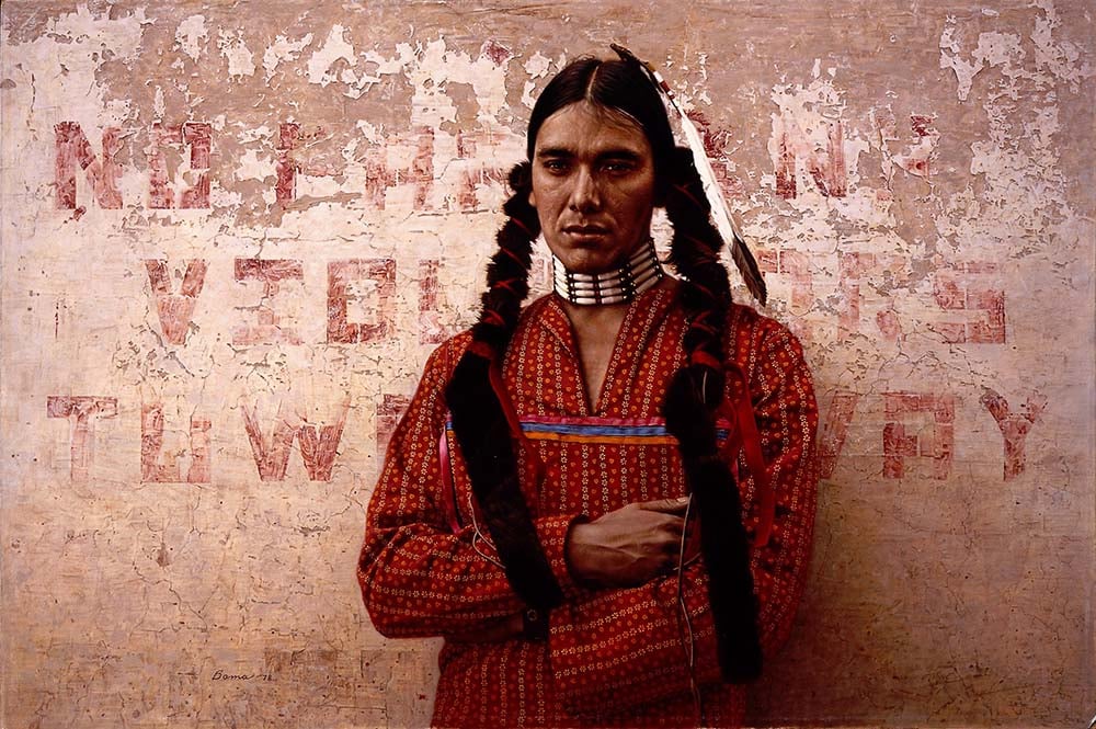 James Bama (b. 1926). "A Contemporary Sioux Indian," 1978. Oil on panel. William E. Weiss Contemporary Art Fund Purchase.