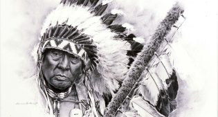 Loren Entz (b. 1949). Joe Medicine Crow, 2005. Pencil on paper. Gift of Mr. and Mrs. W.D. Weiss. 2.05