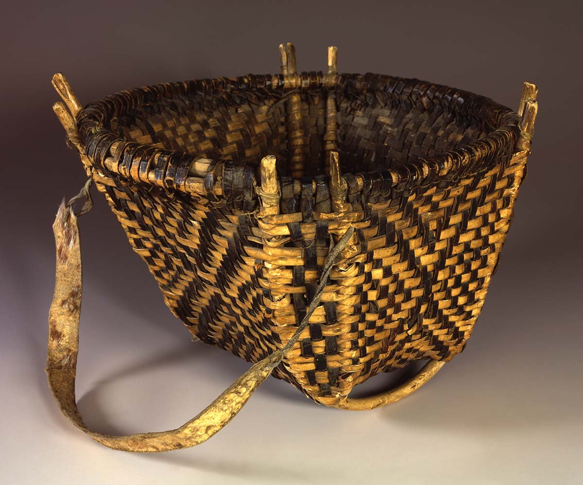 Burden basket, Nueta (Mandan), ca. 1860. Chandler-Pohrt Collection, Gift of Mr. William D. Weiss. NA.106.183