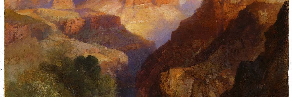 Thomas Moran (1837–1926). Zoroaster Peak (Grand Canyon, Arizona), 1918. Oil on canvas, 9 x 12 inches. Purchased by the Board of Trustees in honor of Peter H. Hassrick. 11.96
