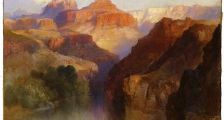 Thomas Moran (1837–1926). Zoroaster Peak (Grand Canyon, Arizona), 1918. Oil on canvas, 9 x 12 inches. Purchased by the Board of Trustees in honor of Peter H. Hassrick. 11.96