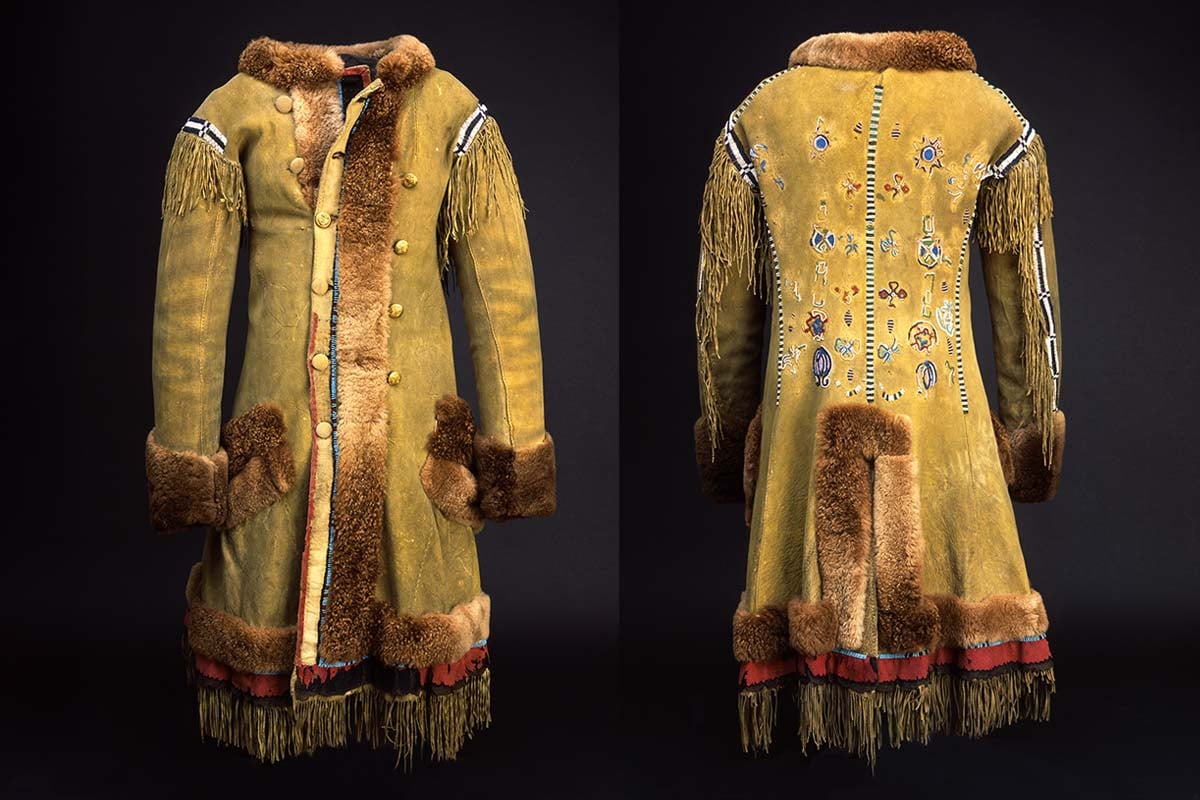 WFC hide coat. Museum purchase, Garlow Collection. 1.69.768