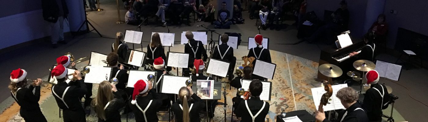 Cody High School’s Jazz Band performs at a past Holiday Open House.