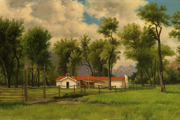 Henry Howard Bagg (1852-1928). Buffalo Bill's TE Ranch, ca. 1910. Southwest of Cody, Wyoming, along the South Fork of the Shoshone River. Museum purchase, Garlow Collection. 150.69