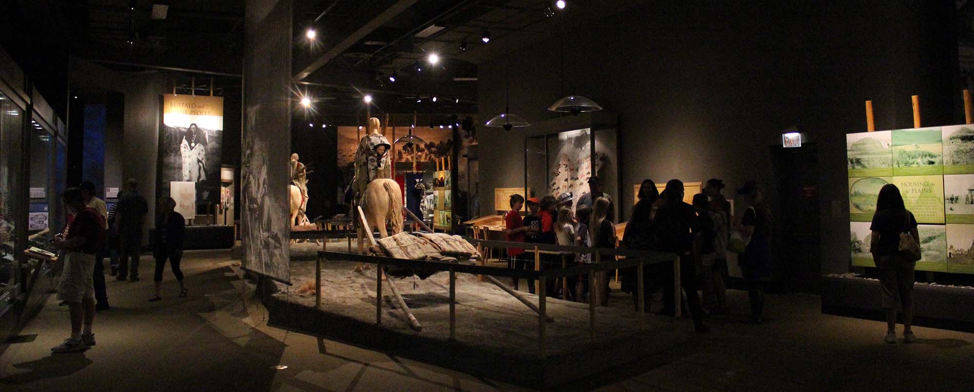 A MILES school group in the Plains Indian Museum.