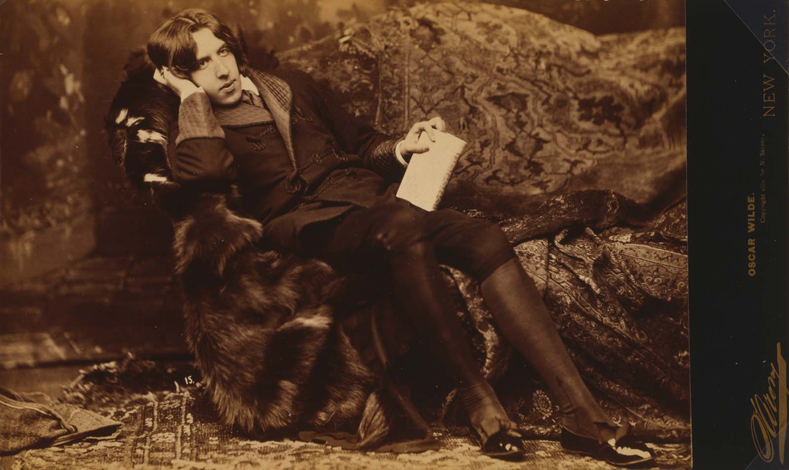 Oscar Wilde (1854-1900). Napoleon Sarony, photographer, ca. 1882. Library of Congress Prints and Photographs Division Washington, D.C. 20540 USA. LC-DIG-ppmsca-07756