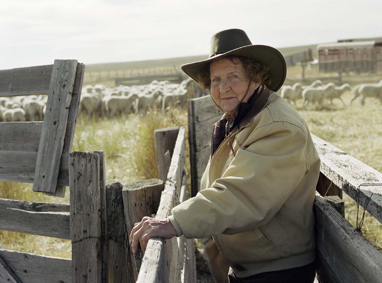 Mickey Thoman is a rancher in Sweetwater County, Wyoming. She and her three daughters operate a fifth-generation family ranching business where they raise sheep, cattle, and horses. Photo by Lindsay Linton Buk.