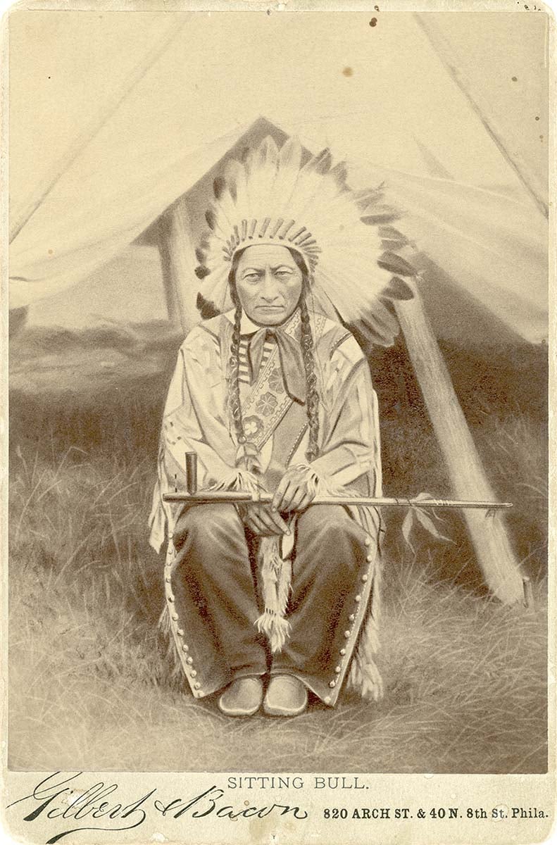 Sitting Bull, 1885, Gilbert & Bacon. MS 71 Vincent Mercaldo Collection, McCracken Research Library. P.71.971