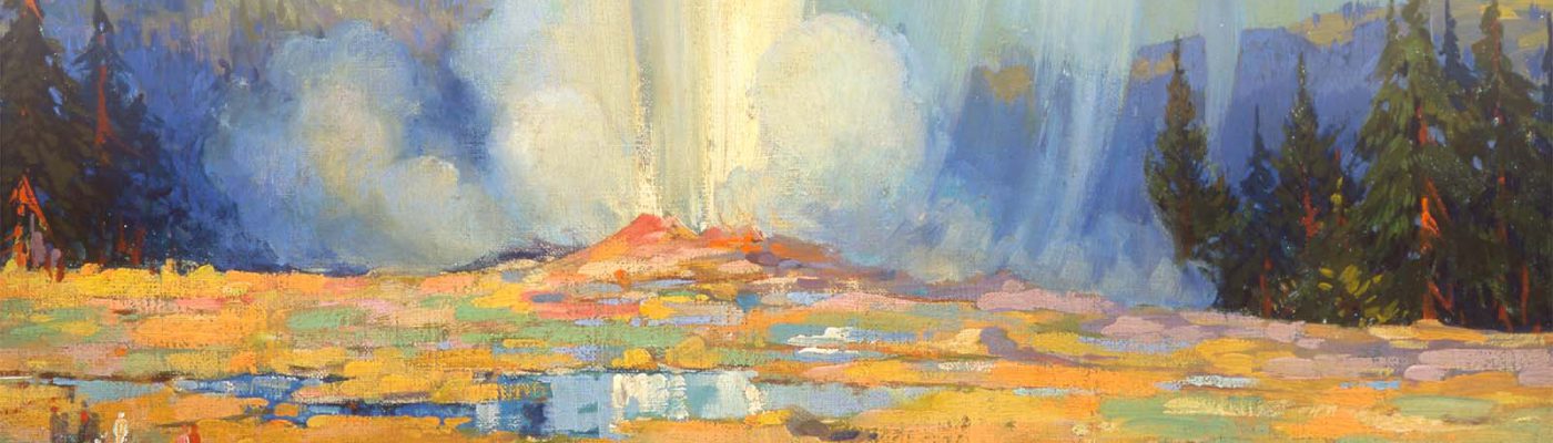 Carl Preussl (1894 – after 1934). Old Faithful, 1929. Oil on canvas. Designated purchase with donations from the Arlington Gallery, Dr. and Mrs. Van Kirke Nelson and Family, Thomas and Shannon Nygard, and William E. Weiss Fund. 3.01