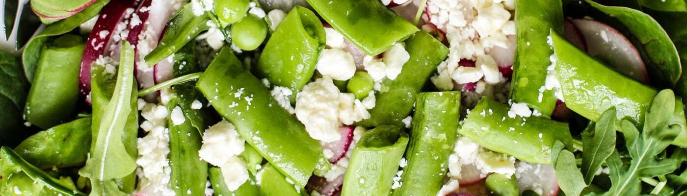 Snap Pea & Radish Salad with Feta & Lemon Vinaigrette