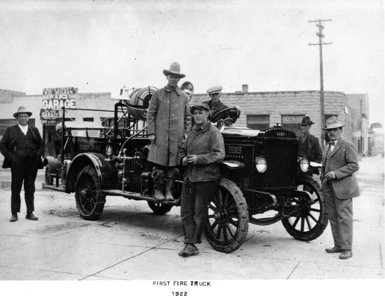 First fire truck, 1922, Cody Volunteer Fire Departments