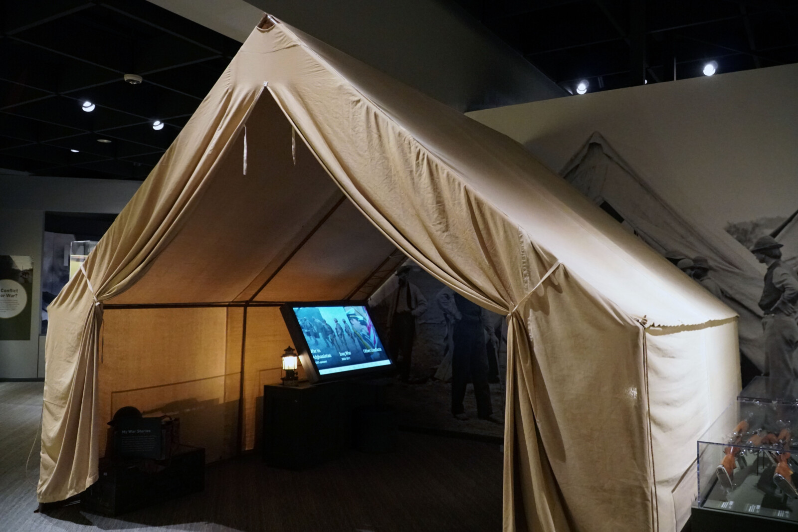 The War Stories exhibit in the Cody Firearms Museum.