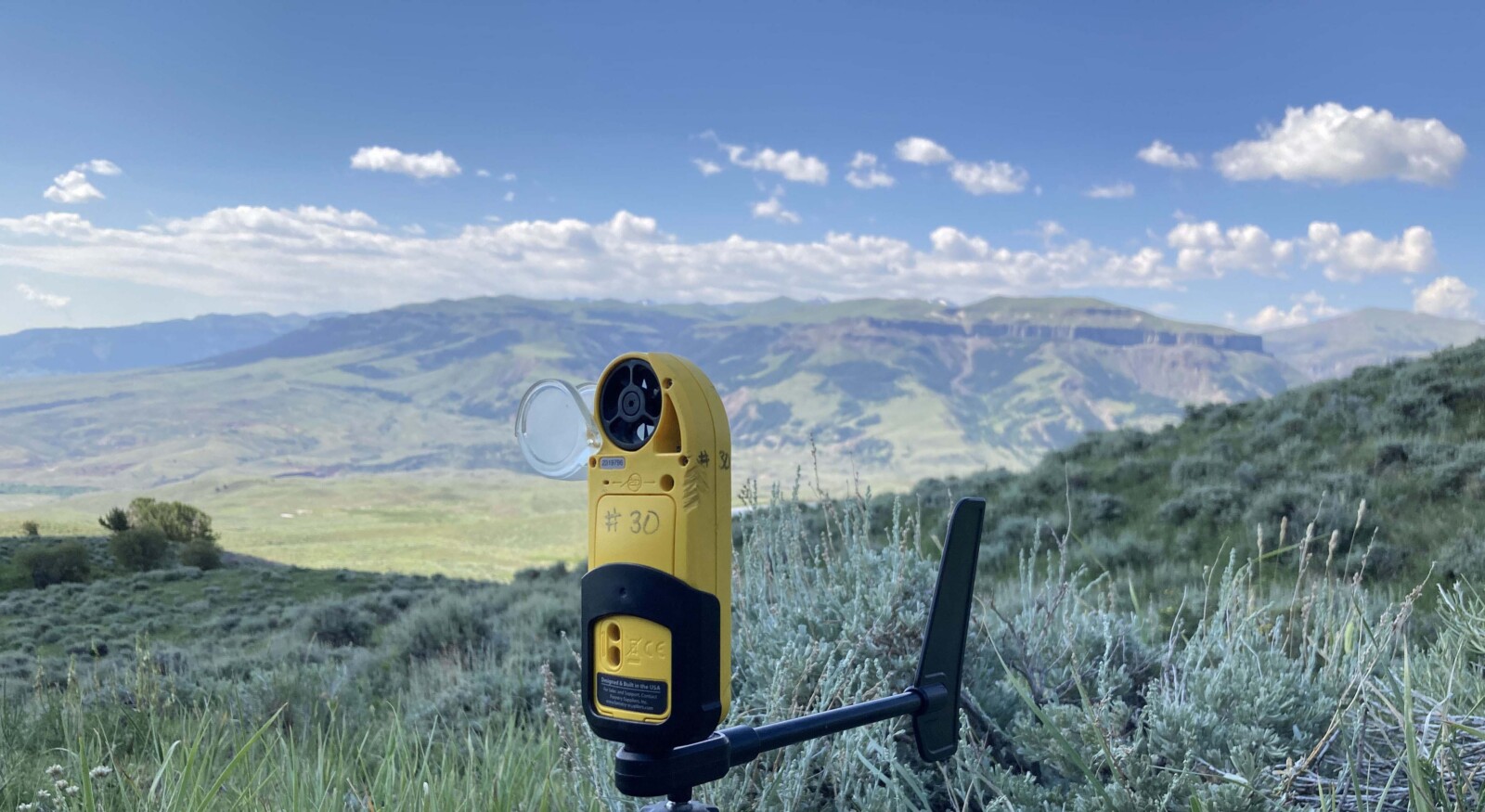 Portable weather stations track wind speed and temperature among other data useful in documenting moose habitat preferences.