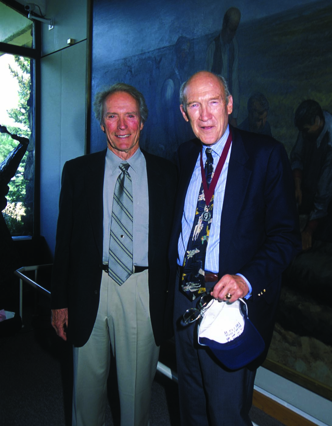 Al Simpson with Crow Elder and Plains Indian Museum Advisory Board member Joe Medicine Crow, 2011.