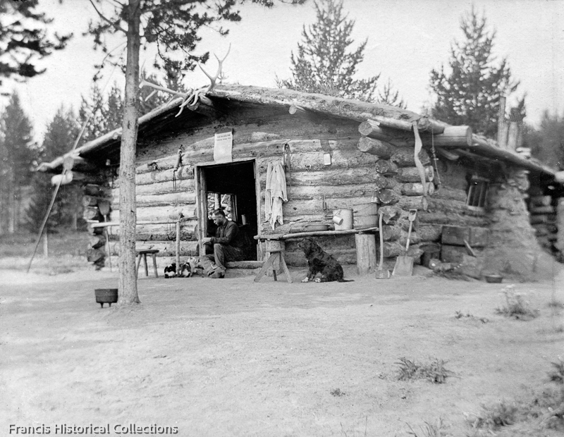 Mud Geyser Soldier Station, built in 1895, Yellowstone National Park