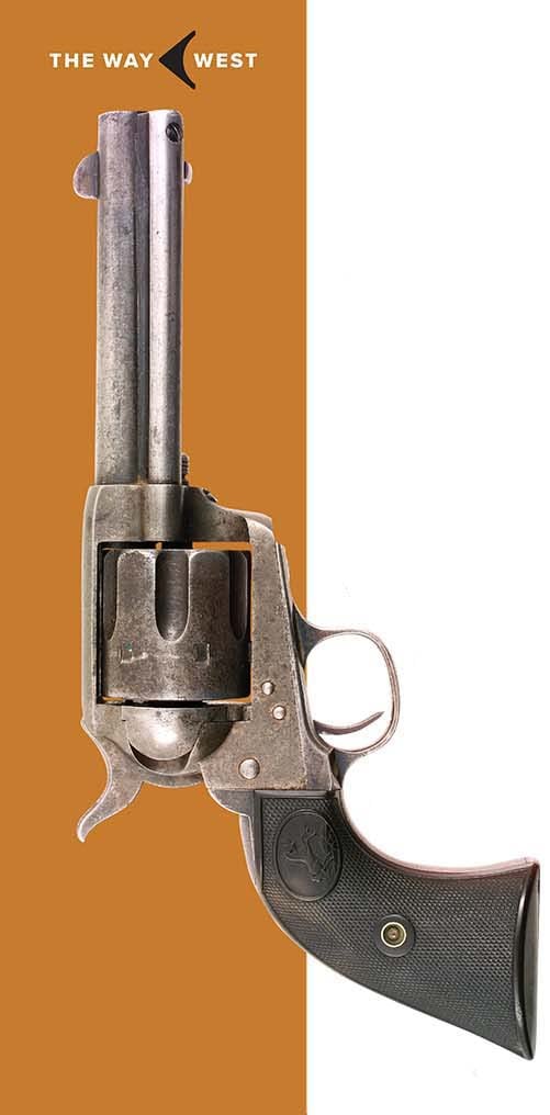 Colt Model 1873 revolver and holster, serial number 148232. Gift of Judd W. Thomas. 1989.7.1
