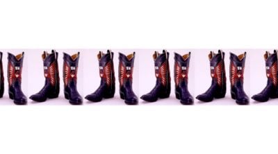 Tony Lama Co. cowboy boot, 1976, Gift of Charles and Joan Eagler. 1.69.2560
