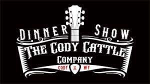 Cody Cattle Company logo, white on black background