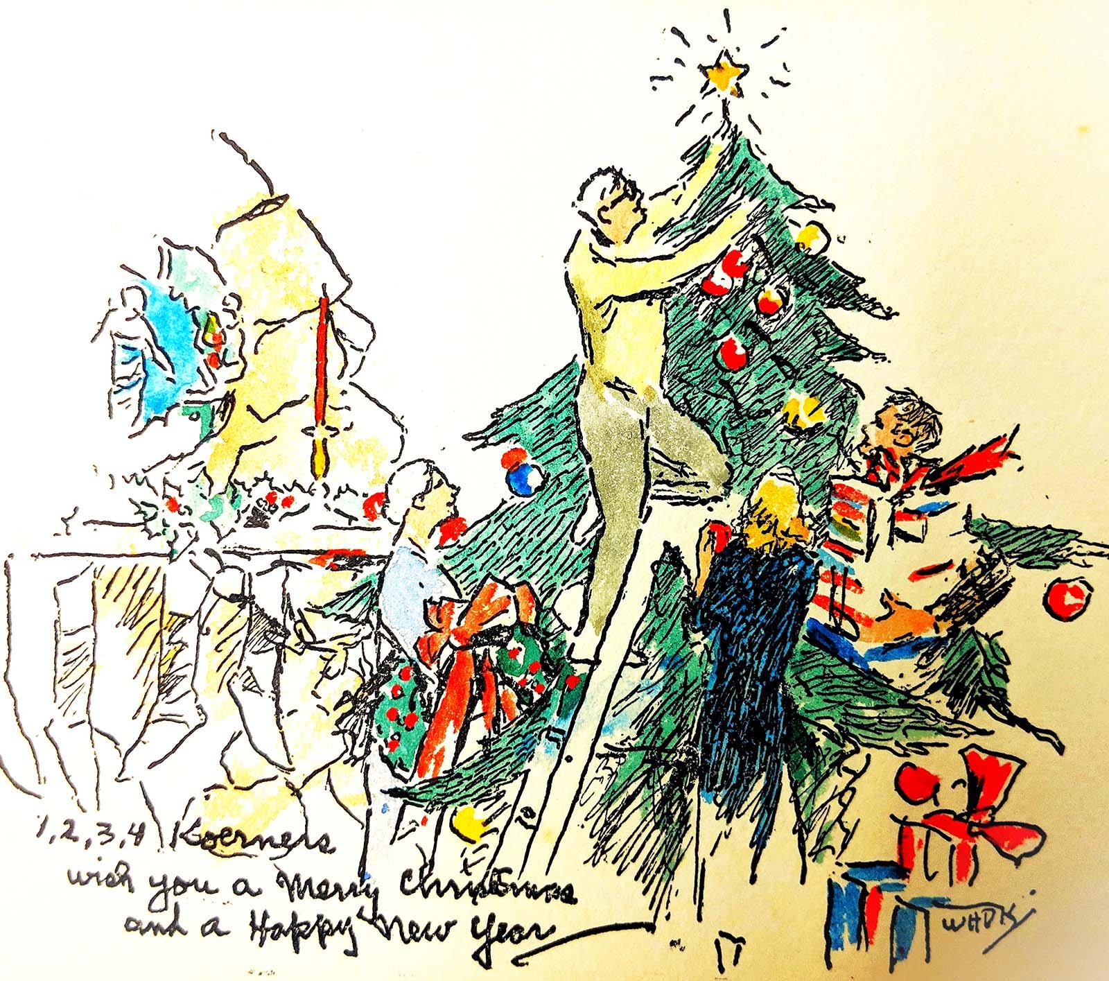 W.H.D. Koerner (1878-1938). Christmas drawing. Gift of Ruth Koerner Oliver and W.H.D. Koerner III. 29.78